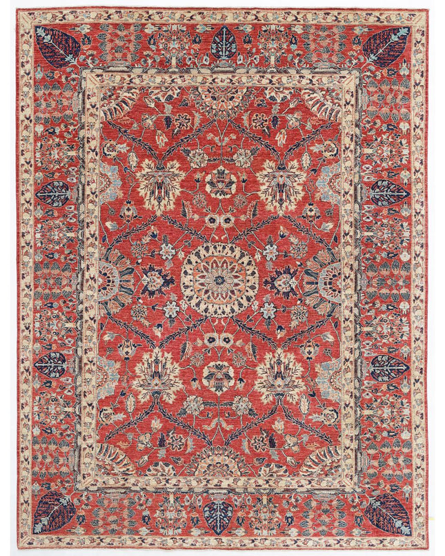Sultanabad 8' 9" X 11' 7" Hand Knotted Wool Rug 8' 9" X 11' 7" (267 X 353) / Rust / Wool