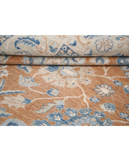 Sultanabad 8' 11" X 11' 8" Hand Knotted Wool Rug 8' 11" X 11' 8" (272 X 356) / Orange / Wool