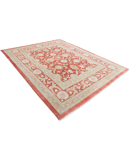 Sultanabad 8' 1" X 9' 10" Hand Knotted Wool Rug 8' 1" X 9' 10" (246 X 300) / Red / Wool