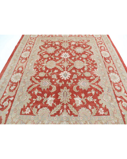 Sultanabad 8' 1" X 9' 10" Hand Knotted Wool Rug 8' 1" X 9' 10" (246 X 300) / Red / Wool