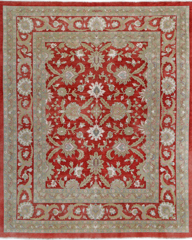 Sultanabad 8' 1" X 9' 10" Hand Knotted Wool Rug 8' 1" X 9' 10" (246 X 300) / Red / Wool