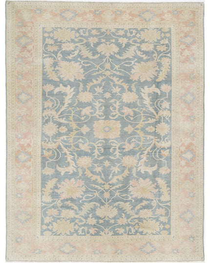 Sultanabad 7' 11" X 10' 7" Hand Knotted Wool Rug 7' 11" X 10' 7" (241 X 322) / Blue / Wool