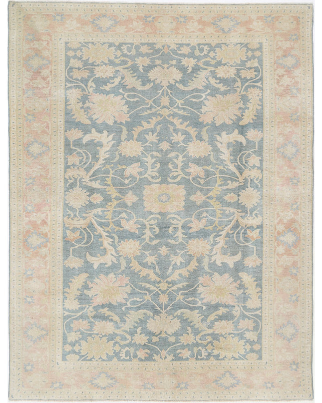 Sultanabad 7' 11" X 10' 7" Hand Knotted Wool Rug 7' 11" X 10' 7" (241 X 322) / Blue / Wool
