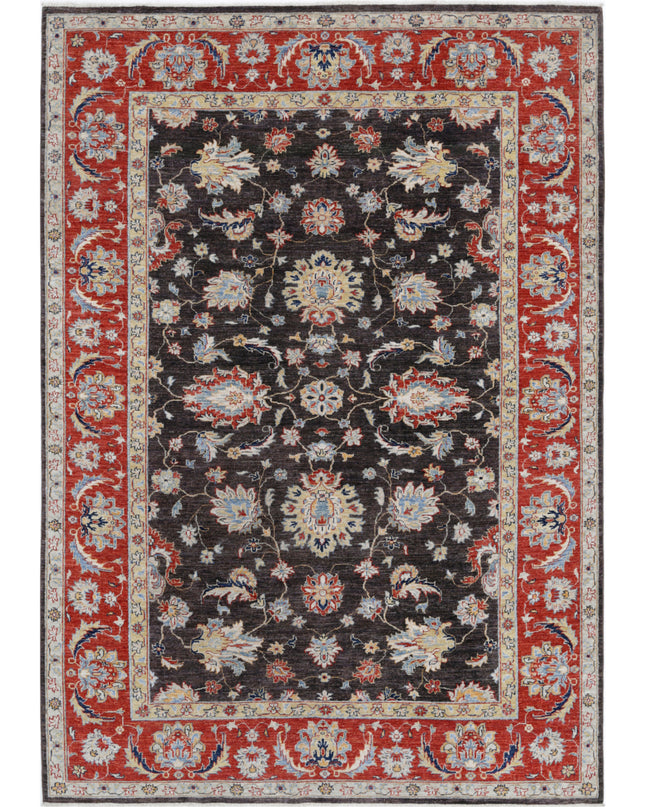 Sultanabad 6' 4" X 9' 2" Hand Knotted Wool Rug 6' 4" X 9' 2" (193 X 280) / Brown / Wool