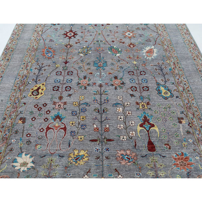Sultani 6' 9" X 10' 2" Hand Knotted Wool Rug 6' 9" X 10' 2" (206 X 310) / Grey / Grey
