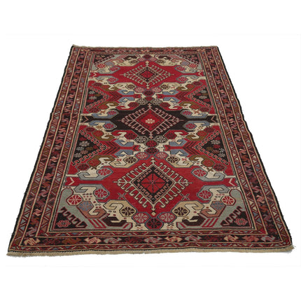 Sumak Kilim 3' 9" X 6' 7" Wool Hand-Woven Kilim 3' 9" X 6' 7" (114 X 201) / Multi / Multi