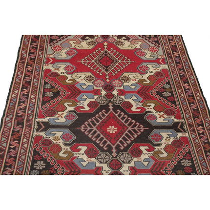 Sumak Kilim 3' 9" X 6' 7" Wool Hand-Woven Kilim 3' 9" X 6' 7" (114 X 201) / Multi / Multi