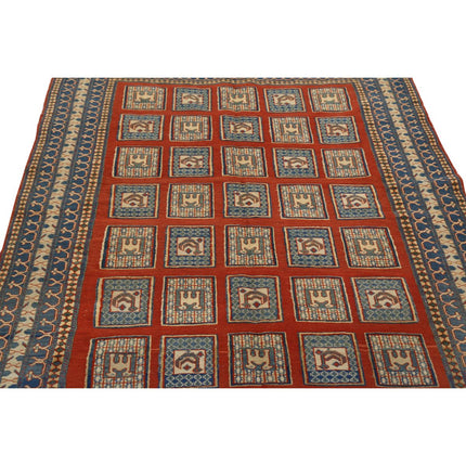 Sumak Kilim 4' 9" X 6' 10" Wool Hand-Woven Kilim 4' 9" X 6' 10" (145 X 208) / Multi / Multi