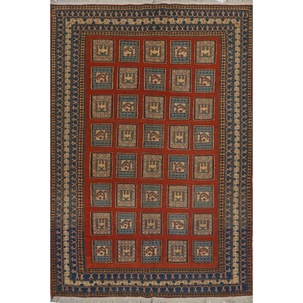 Sumak Kilim Hand-Woven Wool Kilim IVA0024299 - Natalia Rugs