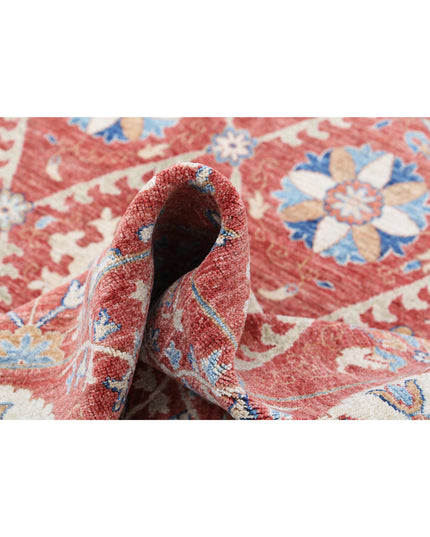 Suzani 9' 0" X 11' 6" Hand Knotted Wool Rug 9' 0" X 11' 6" (274 X 351) / Red / Wool