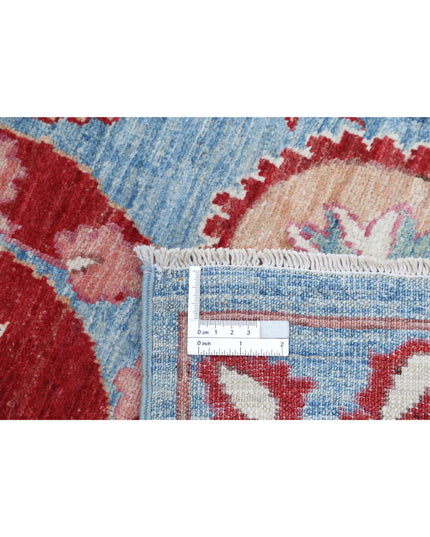 Suzani 6' 8" X 9' 7" Hand Knotted Wool Rug 6' 8" X 9' 7" (203 X 292) / Teal / Wool