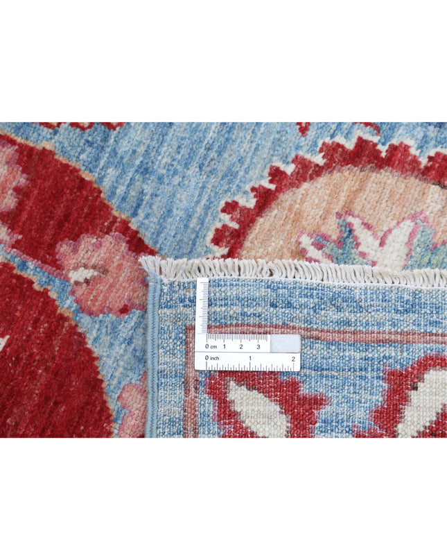 Suzani 6' 8" X 9' 7" Hand Knotted Wool Rug 6' 8" X 9' 7" (203 X 292) / Teal / Wool