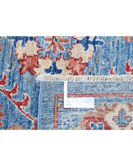 Suzani 6' 8" X 9' 3" Hand Knotted Wool Rug 6' 8" X 9' 3" (203 X 282) / Blue / Wool
