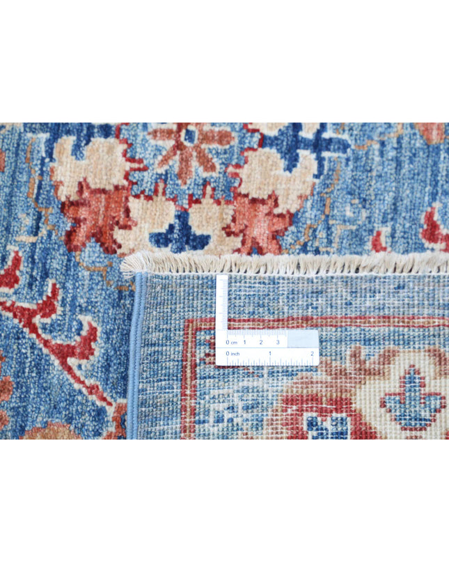 Suzani 6' 8" X 9' 3" Hand Knotted Wool Rug 6' 8" X 9' 3" (203 X 282) / Blue / Wool
