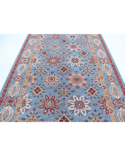 Suzani 6' 7" X 9' 8" Hand Knotted Wool Rug 6' 7" X 9' 8" (201 X 295) / Blue / Wool