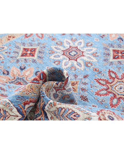 Suzani 6' 7" X 9' 8" Hand Knotted Wool Rug 6' 7" X 9' 8" (201 X 295) / Blue / Wool