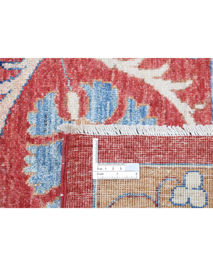 Suzani 6' 7" X 9' 10" Hand Knotted Wool Rug 6' 7" X 9' 10" (201 X 300) / Red / Wool