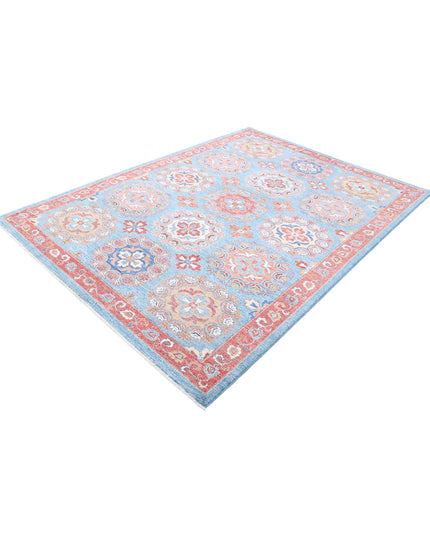 Suzani 6' 3" X 8' 8" Hand Knotted Wool Rug 6' 3" X 8' 8" (191 X 264) / Blue / Wool
