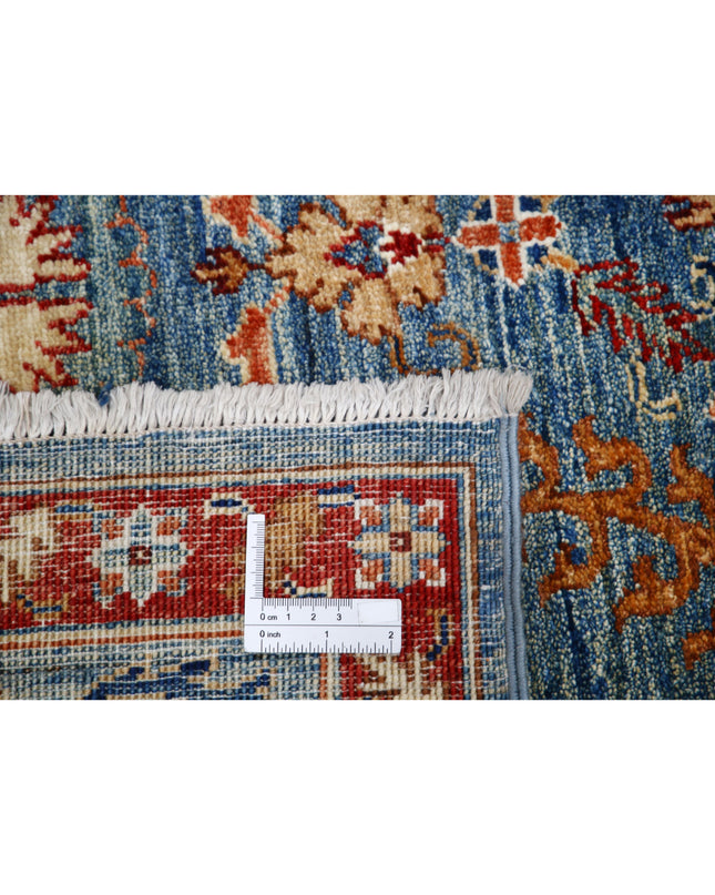 Suzani 4' 10" X 6' 7" Hand Knotted Wool Rug 4' 10" X 6' 7" (147 X 201) / Blue / Wool