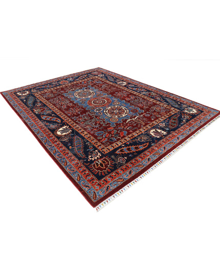 Suzani 8' 2" X 10' 5" Hand Knotted Wool Rug 8' 2" X 10' 5" (249 X 318) / Red / Wool