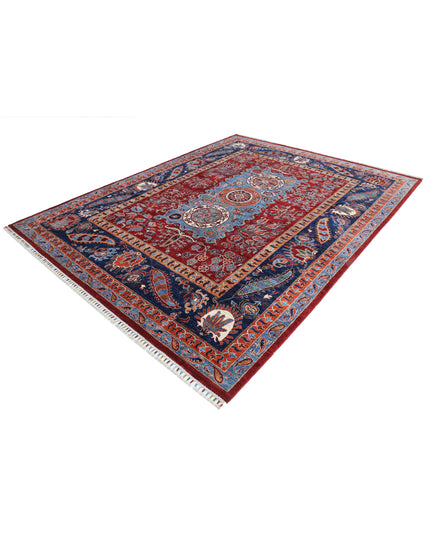 Suzani 8' 2" X 10' 5" Hand Knotted Wool Rug 8' 2" X 10' 5" (249 X 318) / Red / Wool