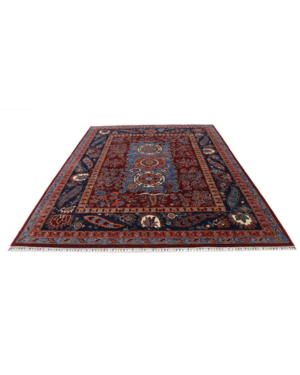 Suzani 8' 2" X 10' 5" Hand Knotted Wool Rug 8' 2" X 10' 5" (249 X 318) / Red / Wool