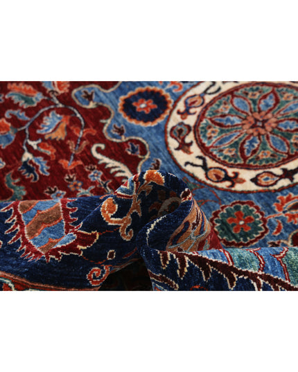 Suzani 8' 2" X 10' 5" Hand Knotted Wool Rug 8' 2" X 10' 5" (249 X 318) / Red / Wool