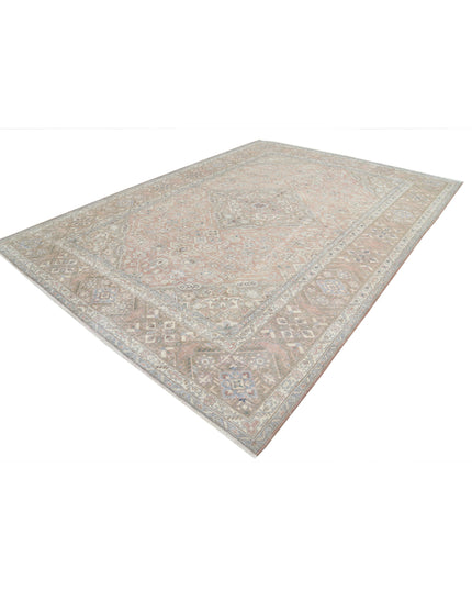 Tabriz 9' 4" X 13' 0" Hand Knotted Wool Rug 9' 4" X 13' 0" (284 X 396) / Pink / Wool