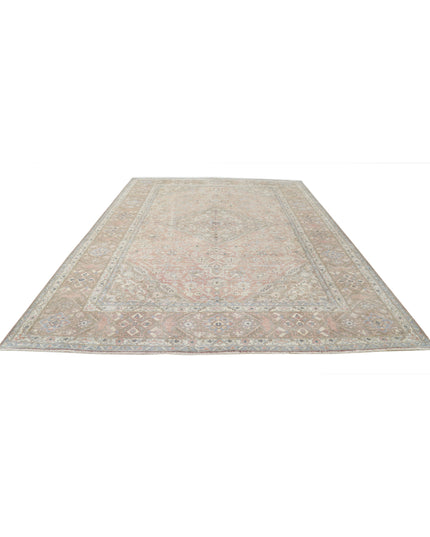 Tabriz 9' 4" X 13' 0" Hand Knotted Wool Rug 9' 4" X 13' 0" (284 X 396) / Pink / Wool