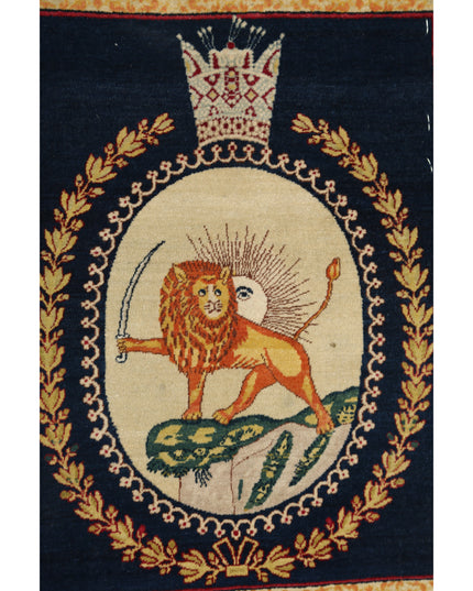 Tabriz 1' 5" X 1' 9" Hand Knotted Wool Rug 1' 5" X 1' 9" (43 X 53) / Blue / Wool