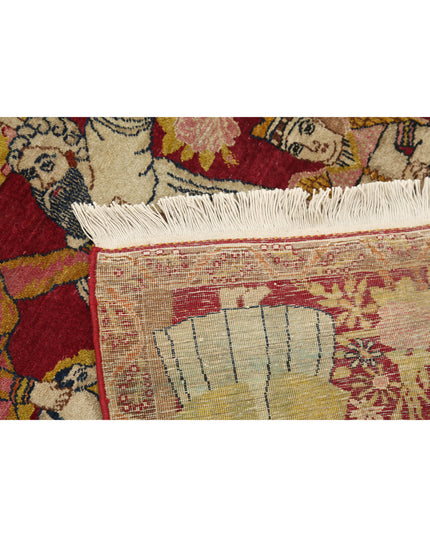 Tabriz 1' 10" X 2' 6" Hand Knotted Wool Rug 1' 10" X 2' 6" (56 X 76) / Red / Wool