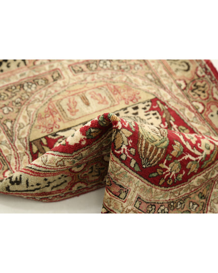 Tabriz 2' 0" X 2' 9" Hand Knotted Wool Rug 2' 0" X 2' 9" (61 X 84) / Red / Wool