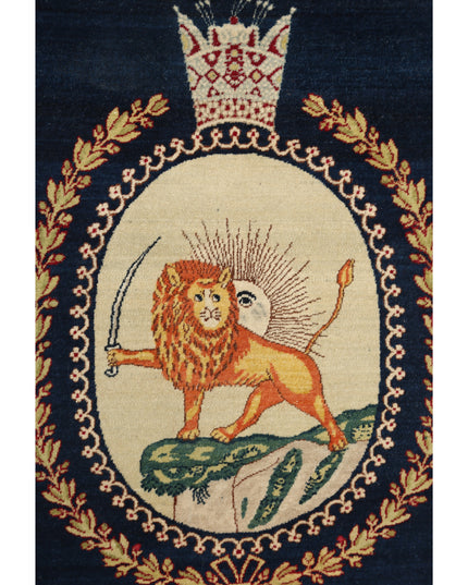 Tabriz 1' 5" X 1' 9" Hand Knotted Wool Rug 1' 5" X 1' 9" (43 X 53) / Blue / Wool