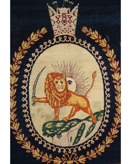 Tabriz 1' 5" X 1' 9" Hand Knotted Wool Rug 1' 5" X 1' 9" (43 X 53) / Blue / Wool