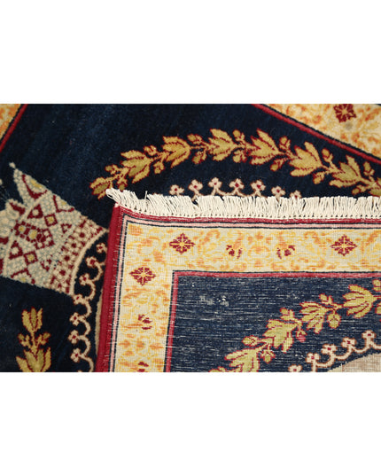 Tabriz 1' 5" X 1' 9" Hand Knotted Wool Rug 1' 5" X 1' 9" (43 X 53) / Blue / Wool