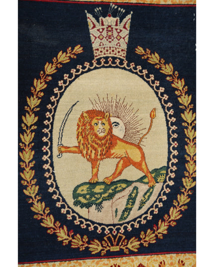 Tabriz 1' 5" X 1' 9" Hand Knotted Wool Rug 1' 5" X 1' 9" (43 X 53) / Blue / Wool