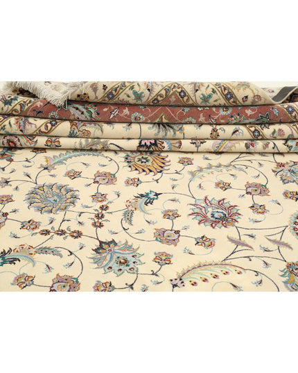 Tabriz 13' 0" X 16' 11" Hand Knotted Wool Rug 13' 0" X 16' 11" (396 X 516) / Ivory / Wool