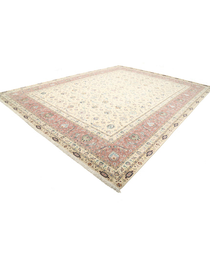 Tabriz 13' 0" X 16' 11" Hand Knotted Wool Rug 13' 0" X 16' 11" (396 X 516) / Ivory / Wool