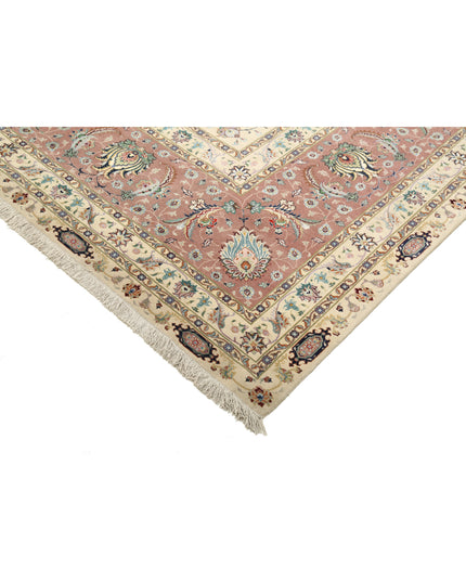 Tabriz 13' 0" X 16' 11" Hand Knotted Wool Rug 13' 0" X 16' 11" (396 X 516) / Ivory / Wool