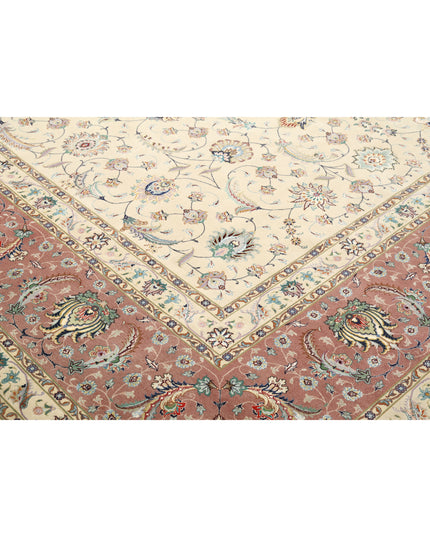 Tabriz 13' 0" X 16' 11" Hand Knotted Wool Rug 13' 0" X 16' 11" (396 X 516) / Ivory / Wool