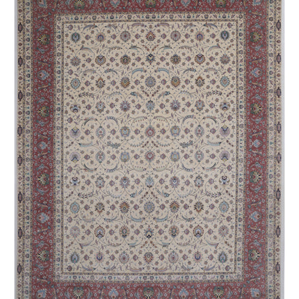 Tabriz 13' 0" X 16' 11" Hand Knotted Wool Rug 13' 0" X 16' 11" (396 X 516) / Ivory / Wool