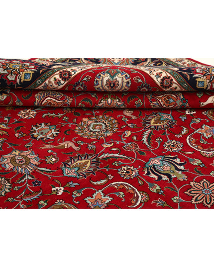 Tabriz 9' 9" X 12' 4" Hand Knotted Wool Rug 9' 9" X 12' 4" (297 X 376) / Burgundy / Wool