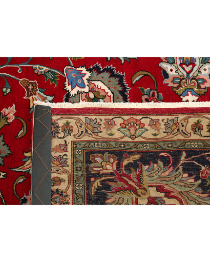 Tabriz 9' 9" X 12' 4" Hand Knotted Wool Rug 9' 9" X 12' 4" (297 X 376) / Burgundy / Wool