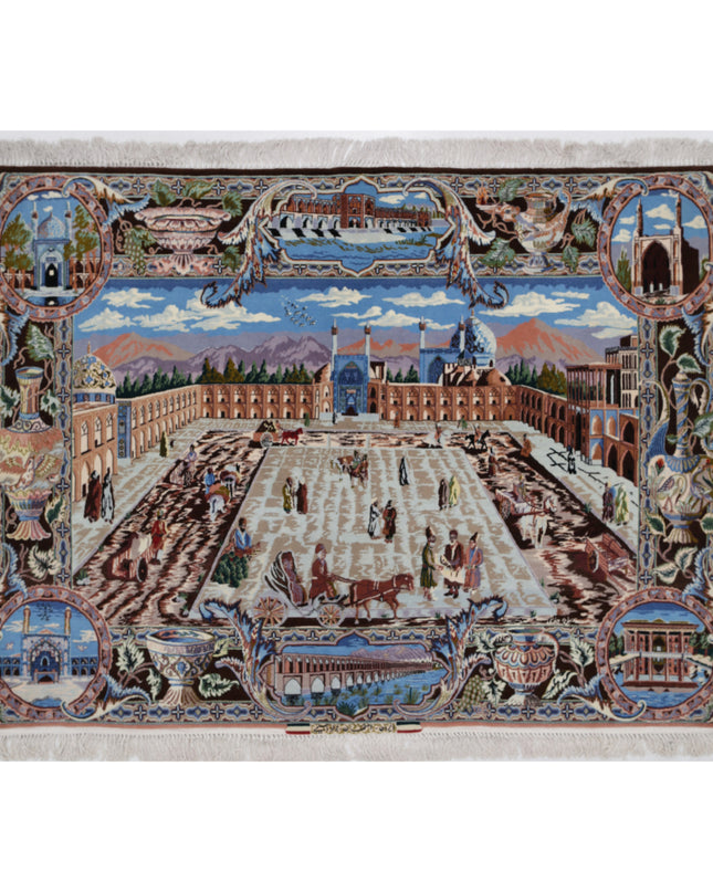 Tabriz 5' 3" X 3' 11" Hand Knotted Wool Rug 5' 3" X 3' 11" (160 X 119) / Ivory / Wool