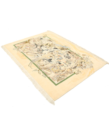 Tabriz 6' 4" X 4' 7" Hand Knotted Wool Rug 6' 4" X 4' 7" (193 X 140) / Gold / Wool