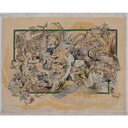 Tabriz 6' 4" X 4' 7" Hand Knotted Wool Rug 6' 4" X 4' 7" (193 X 140) / Gold / Wool