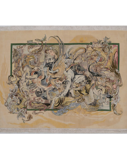 Tabriz 6' 4" X 4' 7" Hand Knotted Wool Rug 6' 4" X 4' 7" (193 X 140) / Gold / Wool