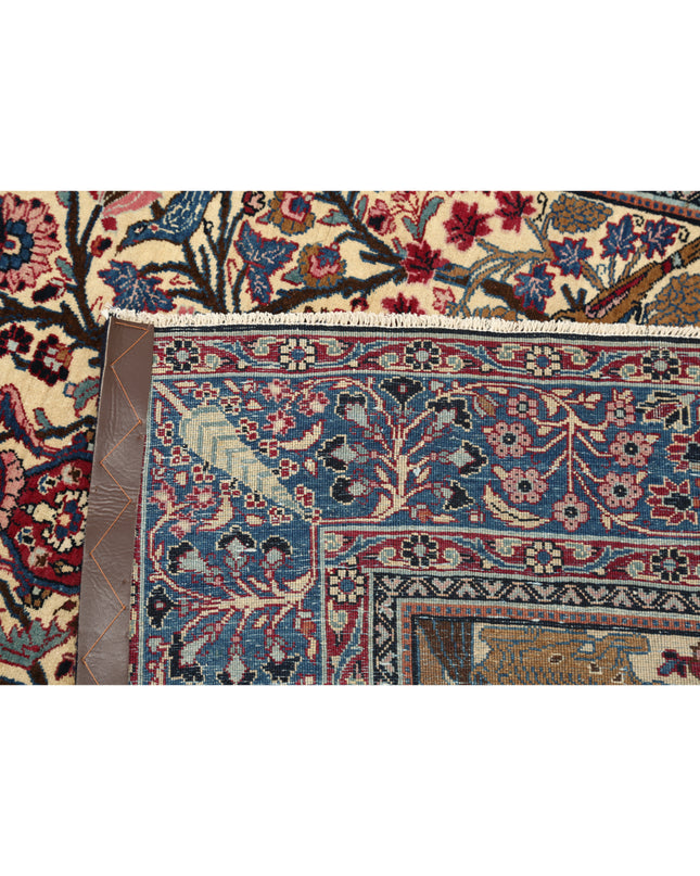Tabriz 4' 2" X 6' 1" Hand Knotted Wool Rug 4' 2" X 6' 1" (127 X 185) / Ivory / Wool