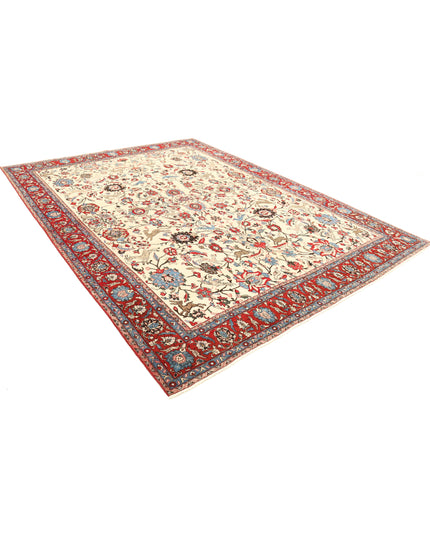 Tabriz 8' 9" X 11' 10" Hand Knotted Wool Rug 8' 9" X 11' 10" (267 X 361) / Ivory / Wool