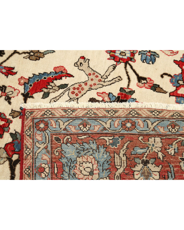 Tabriz 8' 9" X 11' 10" Hand Knotted Wool Rug 8' 9" X 11' 10" (267 X 361) / Ivory / Wool